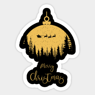 Merry Christmas Ornament Sticker